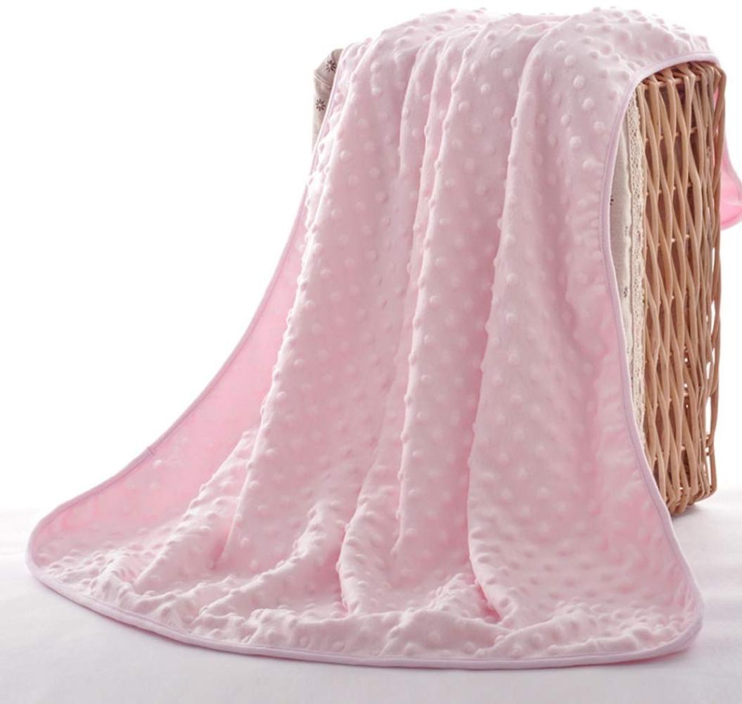 Babydecke Mädchen rosa Kuscheldecke Baby rose Erstlingsdecke Decke super-weich Geschenk Geburt 75x100 cm Neugeborene Spieldecke kuschelig Warm Decke Bild 1