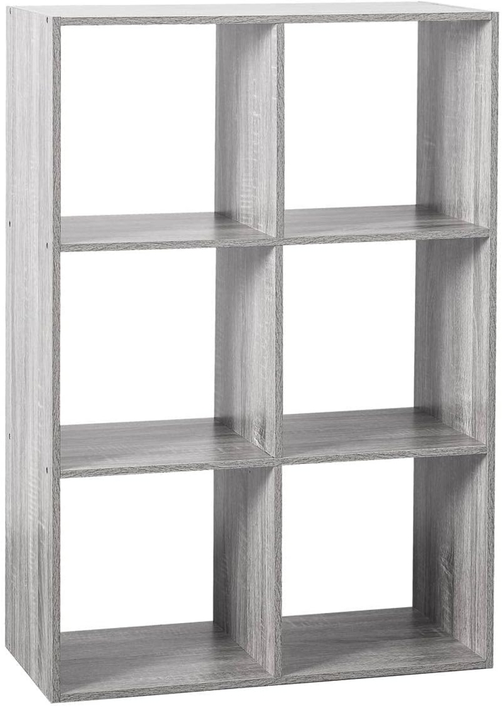 Dekoregal, rechteckig, weiß, 6 Fächer, 68x100,5 cm Bild 1