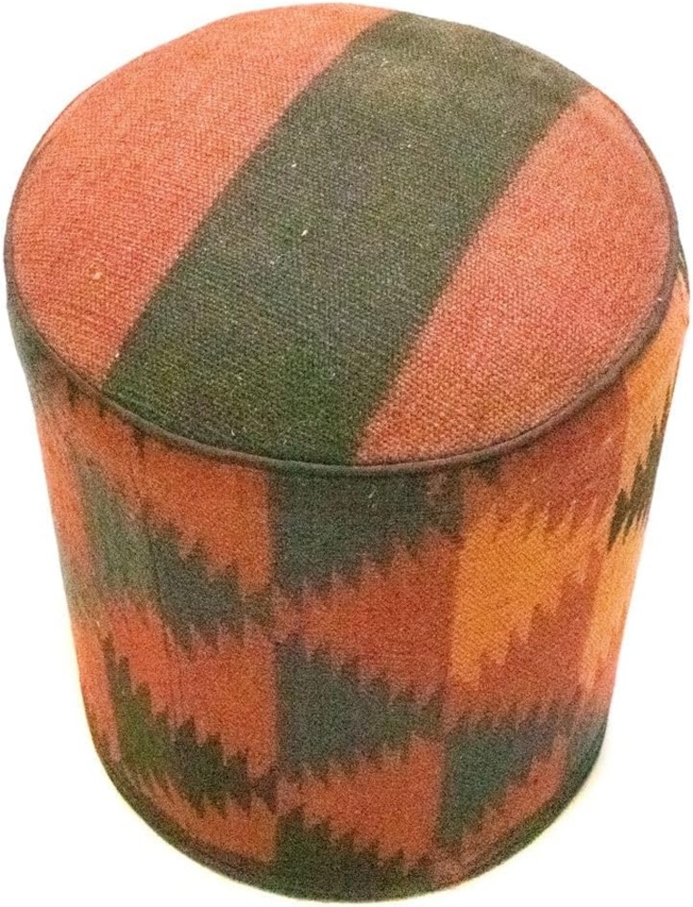 Sonderform,XS / 80 cm Ø Rund & kleiner,Mehrfarbig,Patchwork,Schurwolle,Afghanistan Bild 1