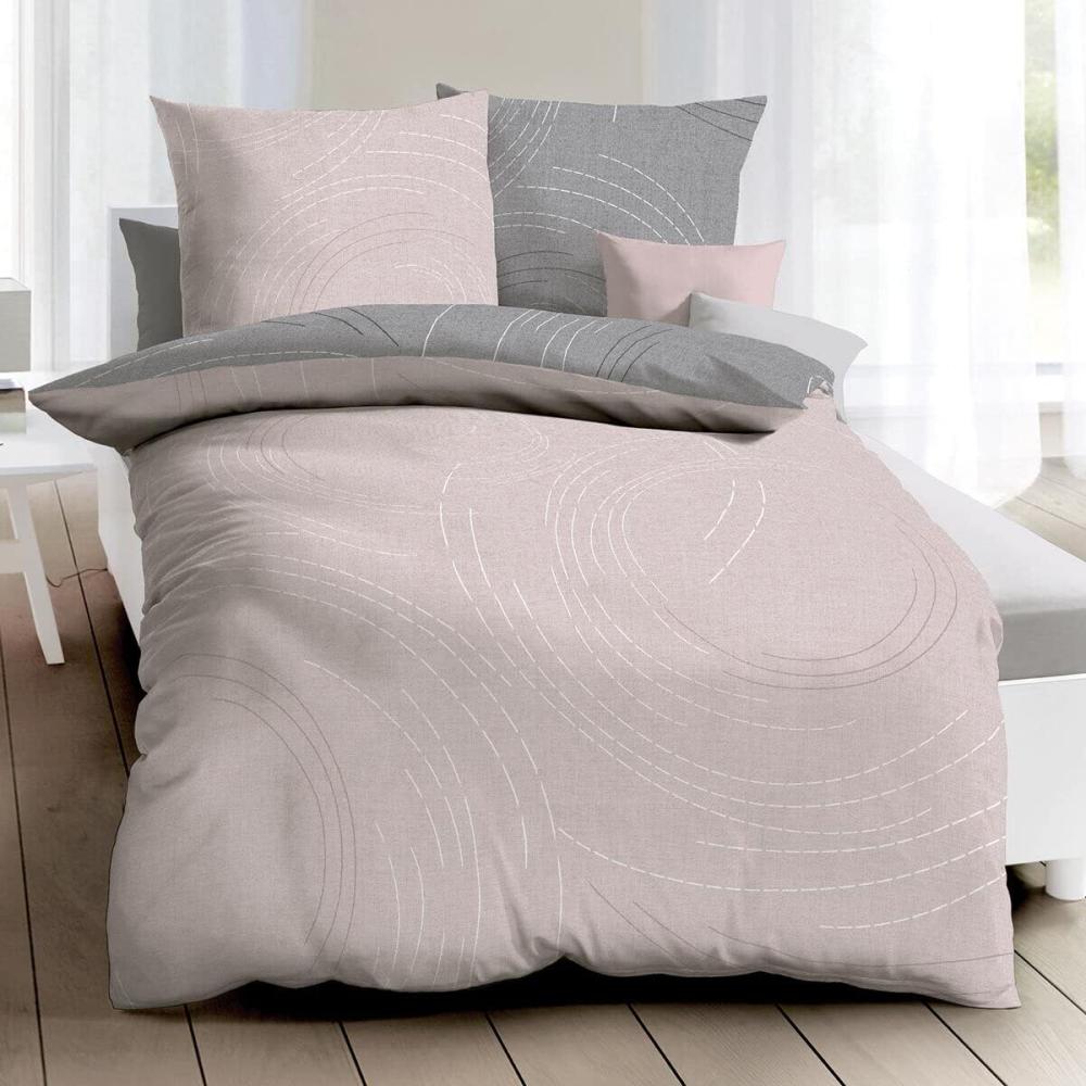 Traumschlaf Mako-Satin Bettwäsche Jaro|155x220 cm + 80x80 cm| rose Bild 1