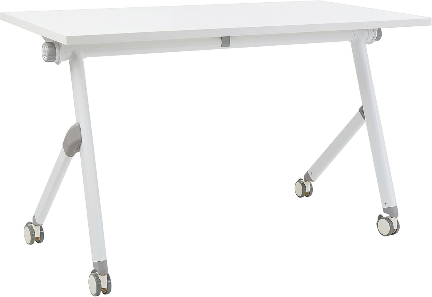 Zusammenklappbarer Schreibtisch mit Rädern Weiß BENDI Bild 1