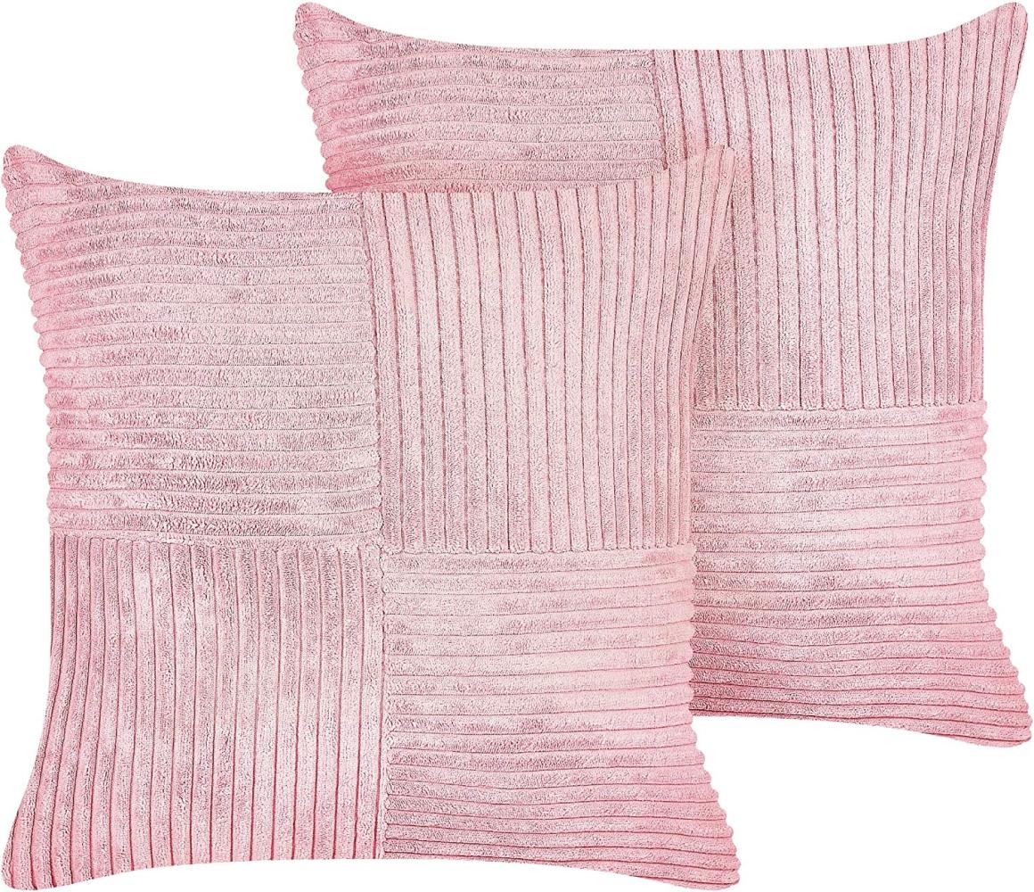 Kissen 2er Set MILLET, Rosa, 43x43 cm Bild 1