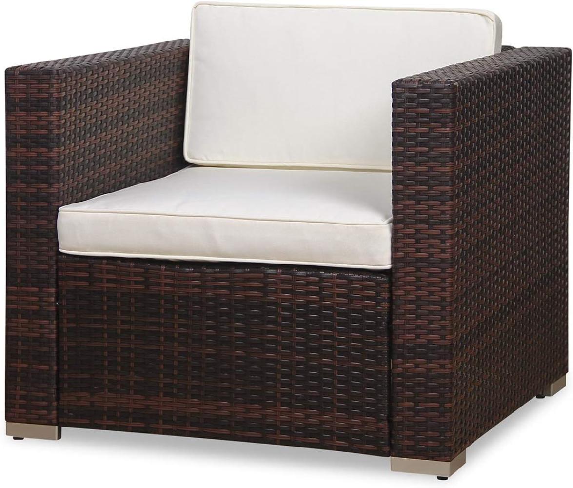 SVITA Rattan Sessel Ergänzung Zubehör Polyrattan Couch California Lugano braun Bild 1