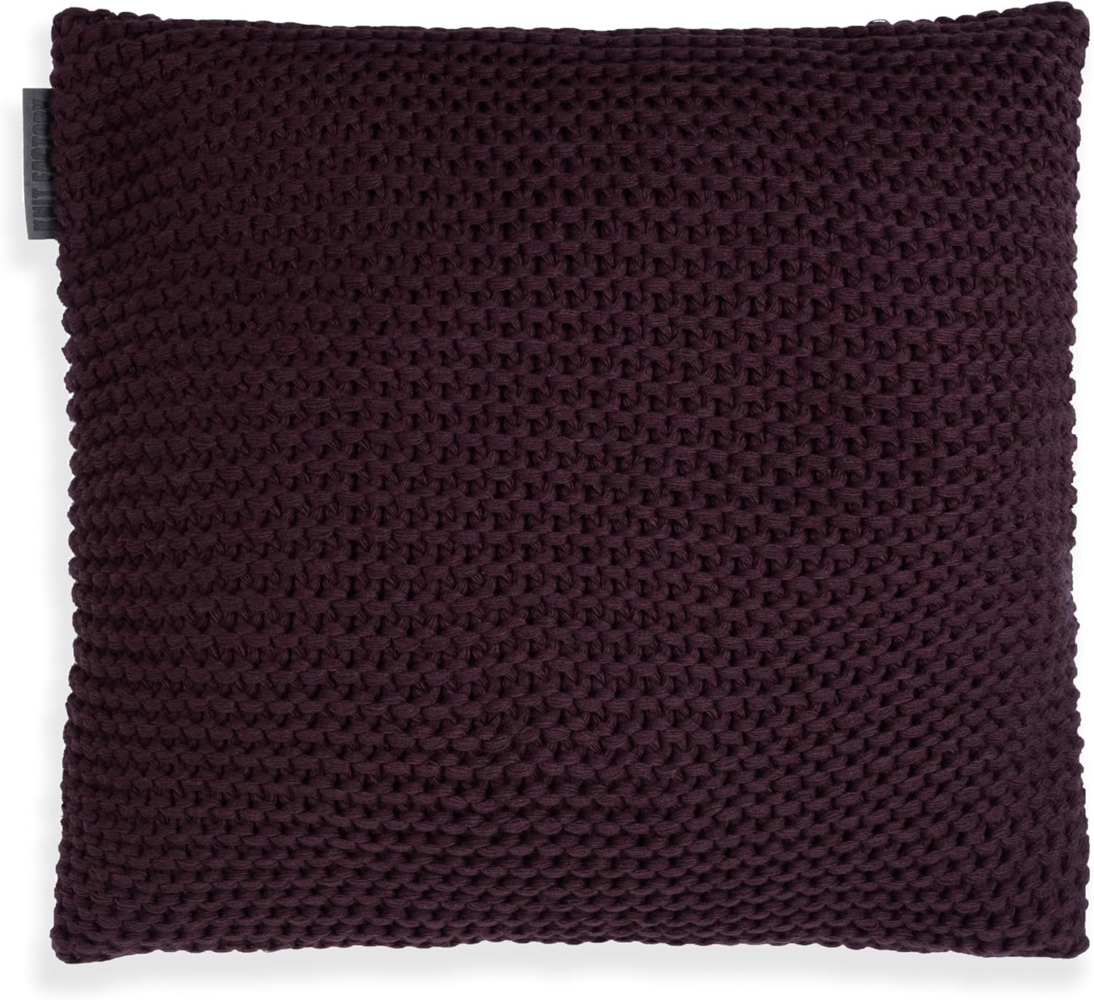 Knit Factory Vinz Kissen 50x50 cm Glatt Lila Bild 1