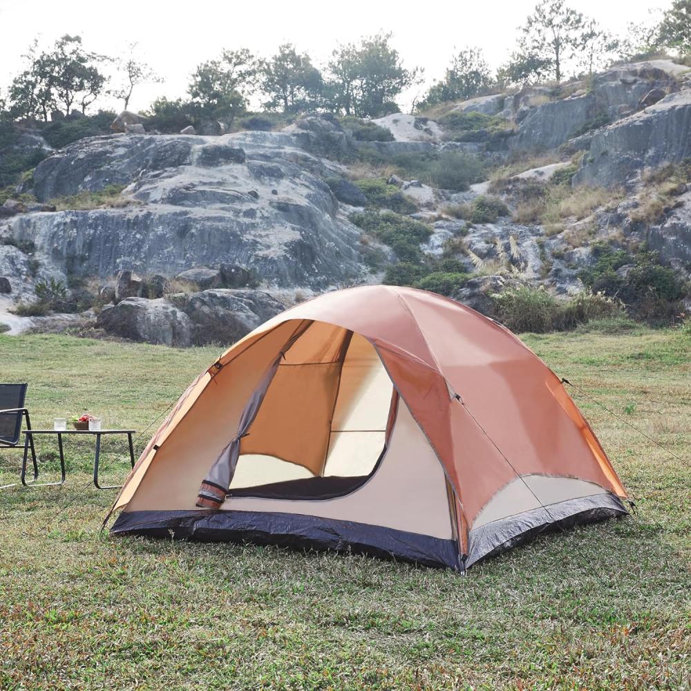 Campingzelt für 2 Personen in Rostbraun [pro. tec] Bild 1