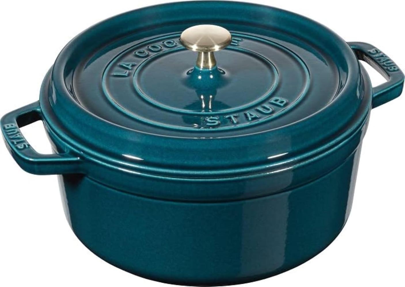 Staub La Cocotte Cocotte 28 cm, rund, La-Mer, Gusseisen Bild 1