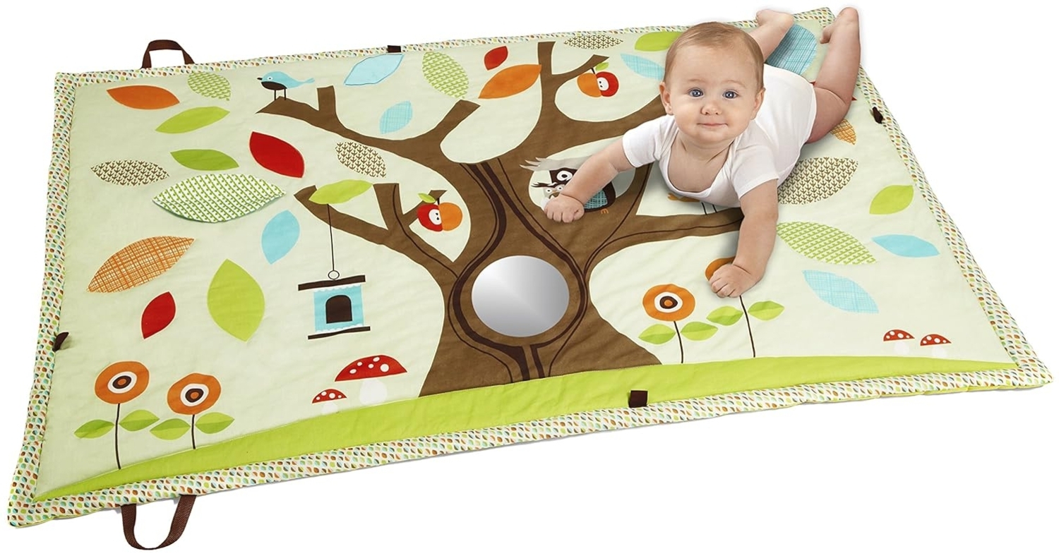 Skip Hop 307550 Treetop Friends Mega Mat - Riesige Spiel- und Krabbeldecke, Zwillingsdecke Bild 1
