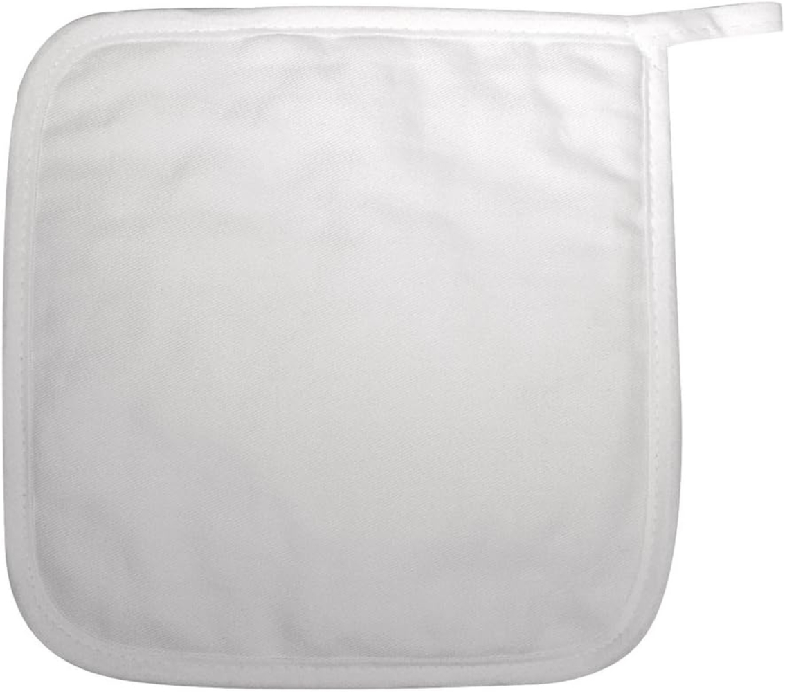 Topflappen, quadratisch, weiß, 19x19 cm, SB-Btl 2Stück Bild 1