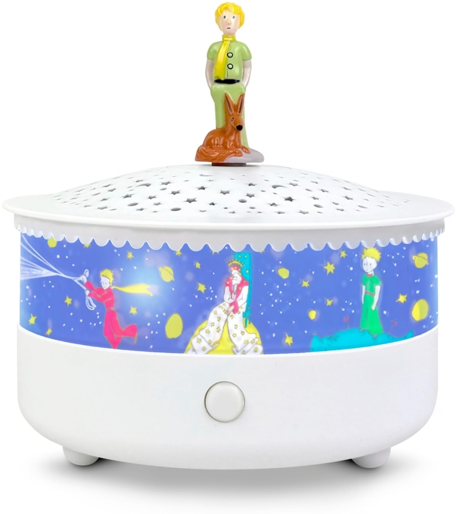 Trousselier 6260794 Sternenhimmel-Nachtlicht mit Musik, Kleiner Prinz, Schlummerlicht mit Schreifunktion, Sternenlicht, Einschlafhilfe, Spieluhr für Kinder Bild 1