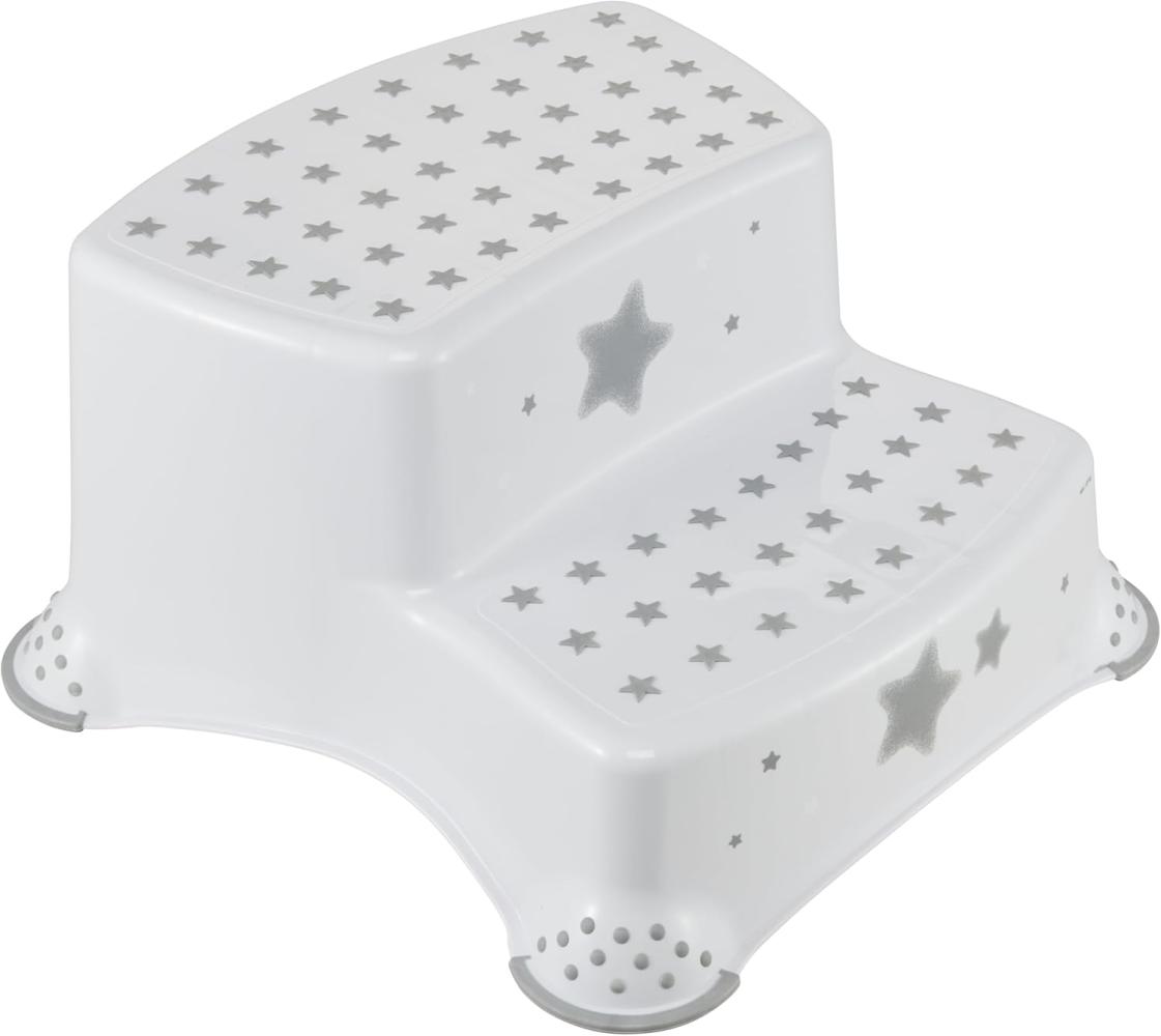 Keeeper Stars Tritthocker Schemel zweistufig Anti-Rutschfunktion Cosmic White Bild 1