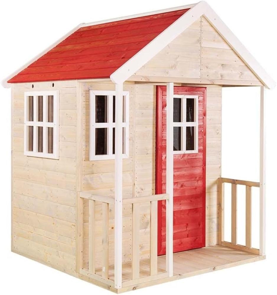 Wendi Toys Holz Spielhaus Fuchs | Natur | 120x120x155 cm Bild 1