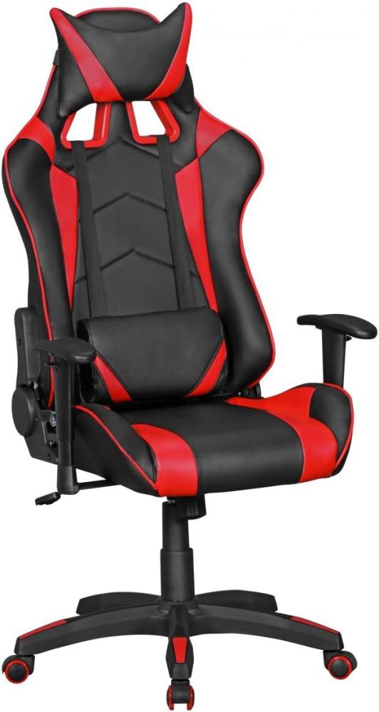 Drehstuhl Bürostuhl Chefsessel GAMING 1- Schwarz / Rot Bild 1