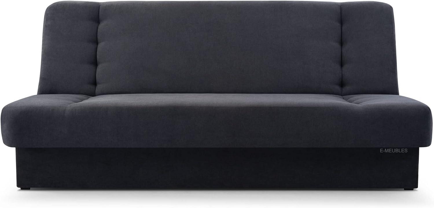 MOEBLO Schlafsofa Cyprus, Sofa Kippsofa Klappsofa Clic-Clack Couch für Wohnzimmer Federkern Sofagarnitur Polstersofa - 192x85x92 cm -, mit Bettkasten und Schlaffunktion Bild 1