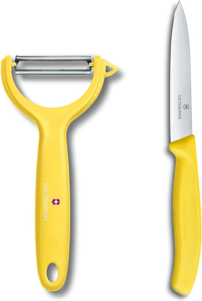 Victorinox | Universalschäler CUT Pack | extra scharfe Zackenschliffklinge | zweischneidig | ergonomischer Griff | gelb Bild 1