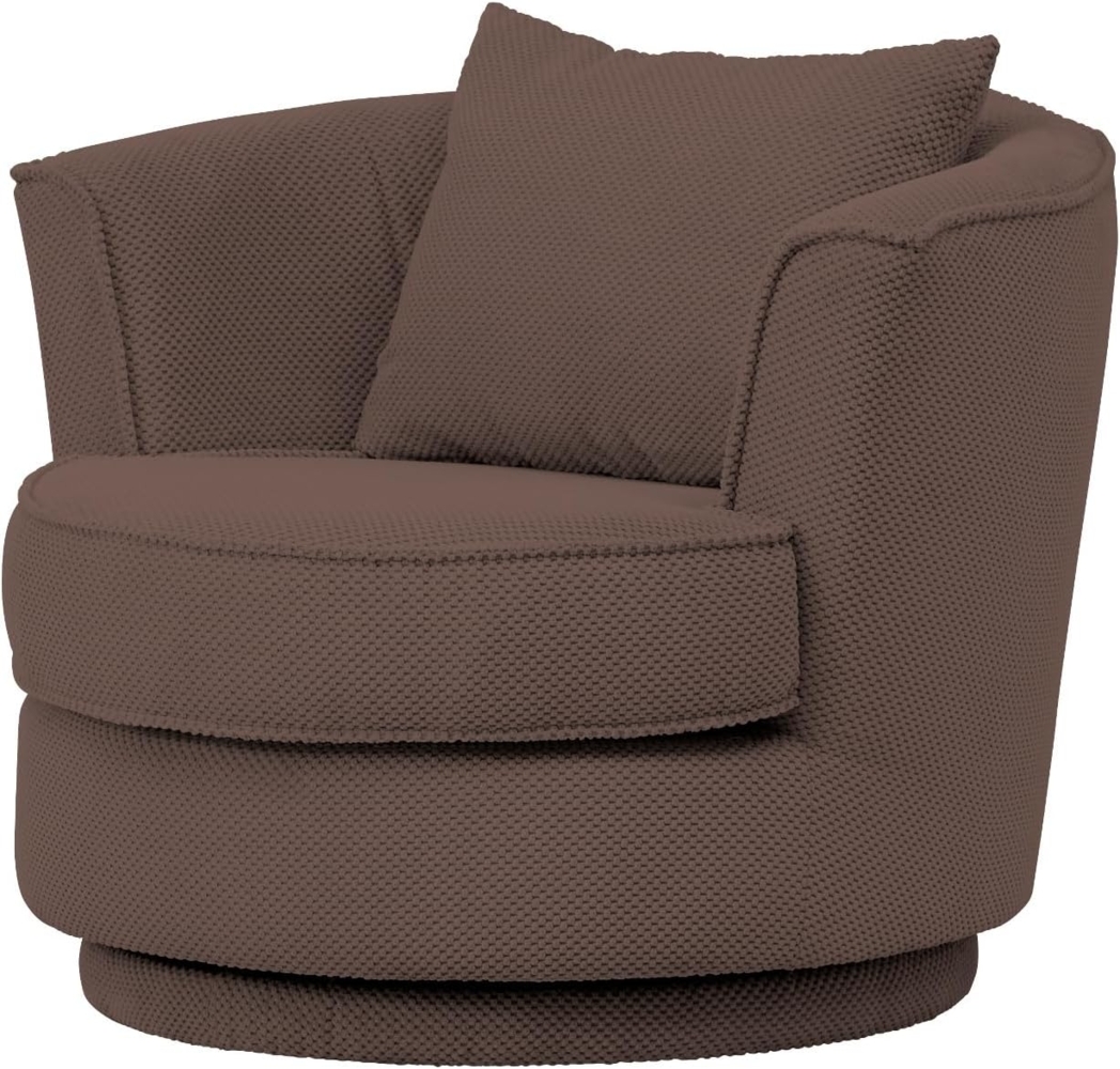Sessel drehbar Comfy braun Webvelours 95 cm Bild 1