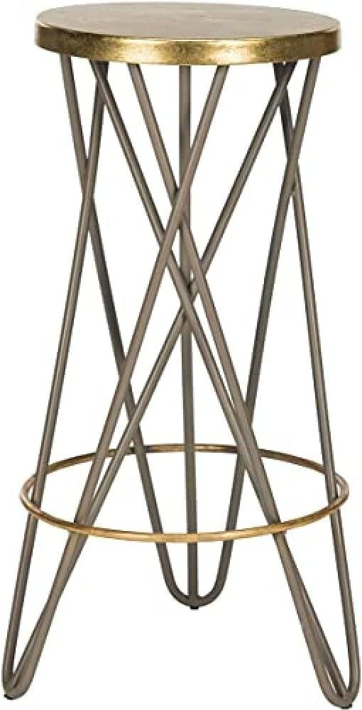 SAFAVIEH Modern Bar & Counter Stool, in Beige and Gold Bild 1