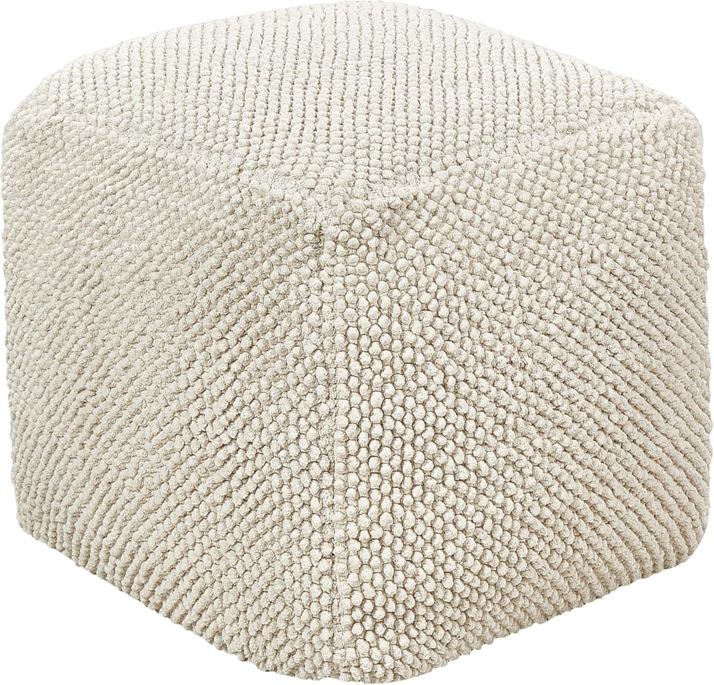 Pouf JOARA Beige Baumwolle 45 cm 45 cm Bild 1