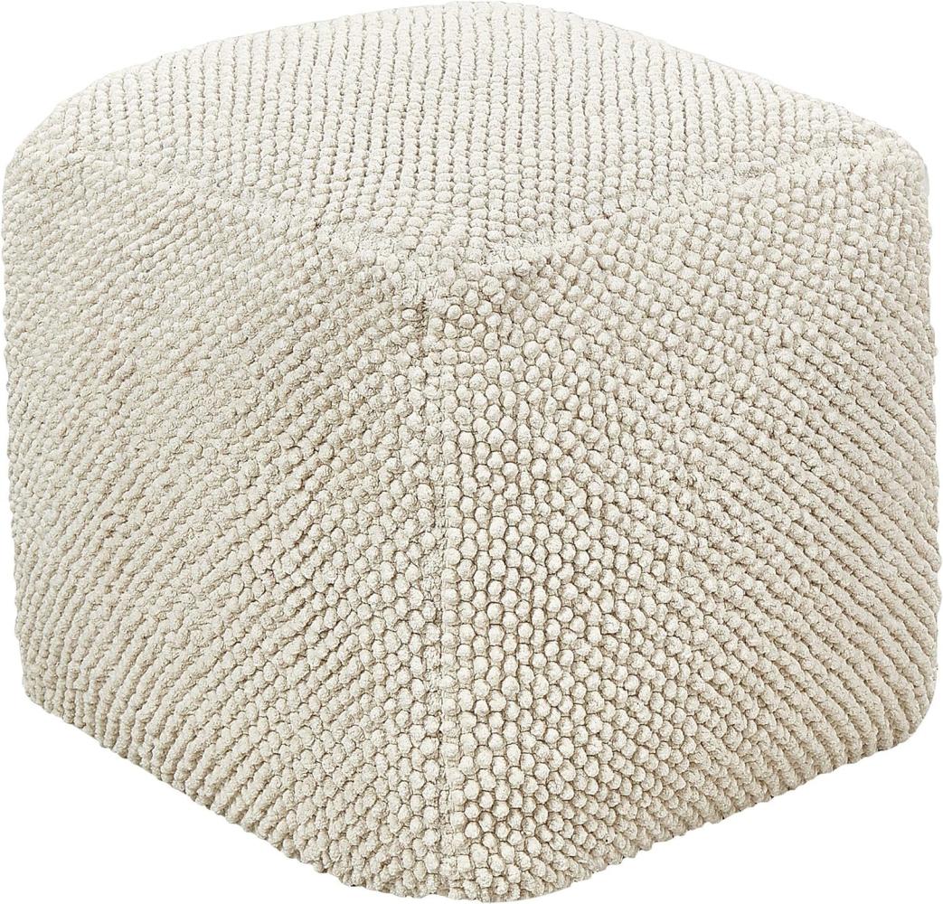 Pouf JOARA Beige Baumwolle Bild 1