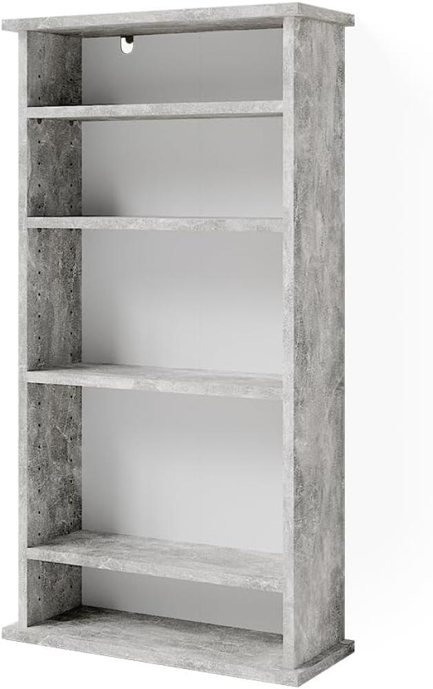 Vicco Bücherregal Cord Beton 48,3 x 91,4 cm mit 5 Ablagen Bild 1