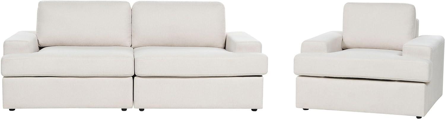 Sofa Set hellbeige 4-Sitzer ALLA Bild 1