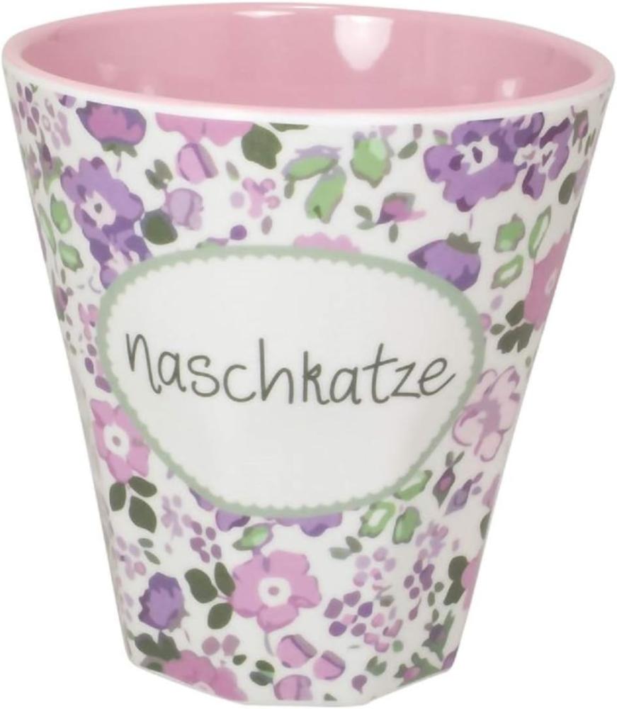 MEA LIVING Melamin Becher Tasse 250 ml NASCHKATZE Herzen Blumen Kinder Tasse Bild 1