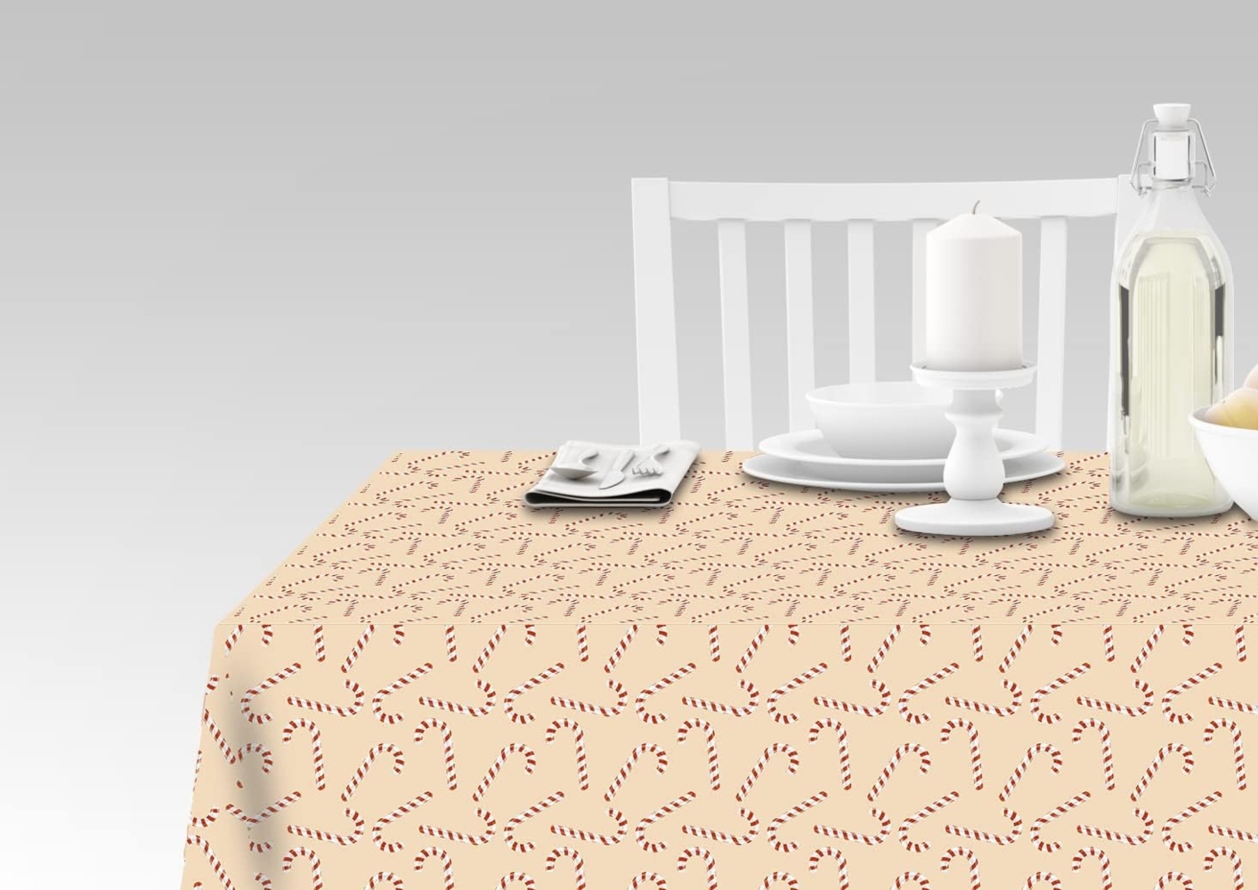 Doge Milano Tischdecke mit Digitaldruck, 100% Made in Italy Rutschfeste Tischdecke für Esszimmer, waschbar und schmutzabweisend, Modell Natale - Roberta, cm 140x240 Bild 1