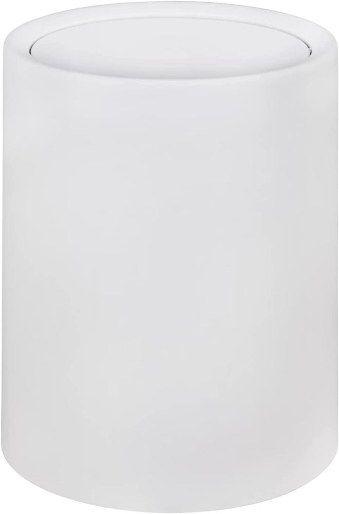Wenko 'Atri' Schwingdeckeleimer mit Deckel aus hochwertigem Kunststoff und Inneneimer, 6 Liter, (B/T x H): Ø 21x25,5 cm, Weiß Bild 1