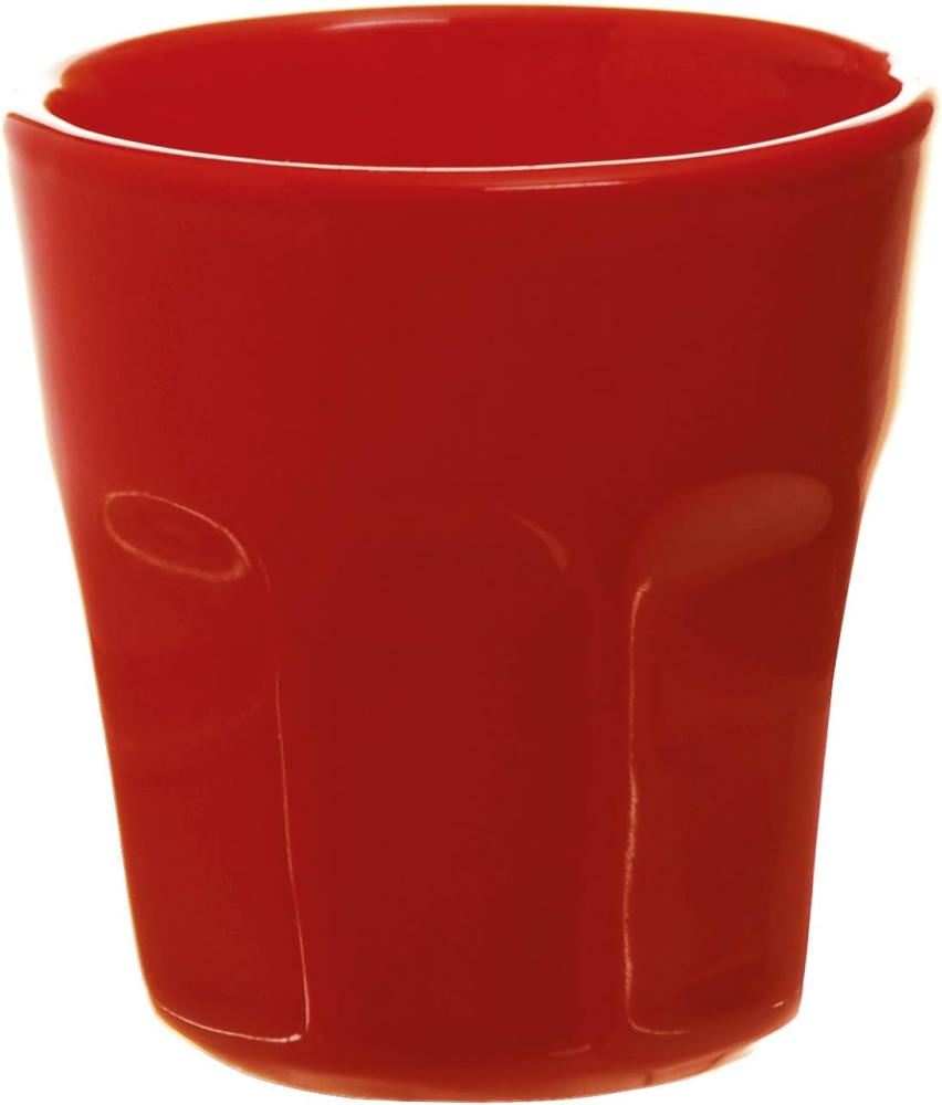 Excelsa Trendy Becher Kaffee 80 ml, Keramik 6 x 6 x 6. 3 cm rot Bild 1