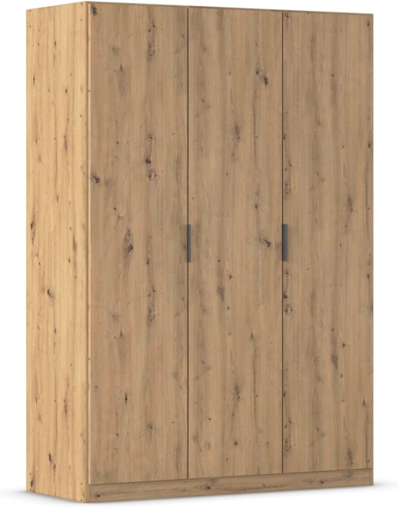 Rauch Möbel Lagoa, Kleiderschrank, Garderobe für Schlafzimmer, Kinderzimmer, Jugendzimmer 3-türig, Farbe Eiche Artisan, Holz, Breite 136 Bild 1