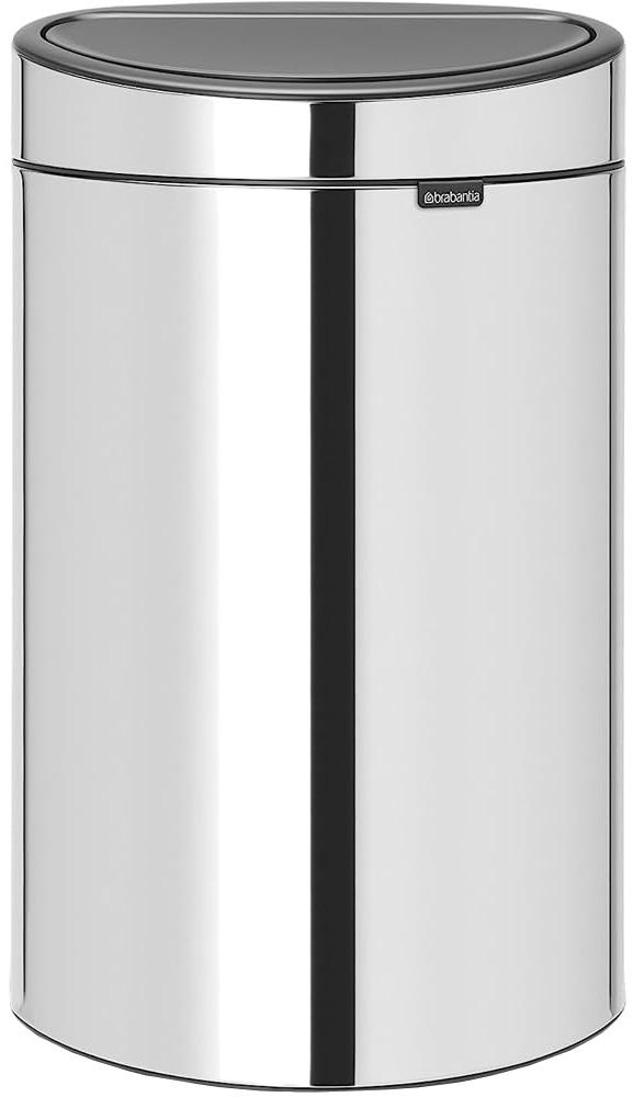 Brabantia Touch Bin, Mülleimer, Abfalleimer, Abfallbehälter, Brilliant Steel, 40 L, 112881 Bild 1