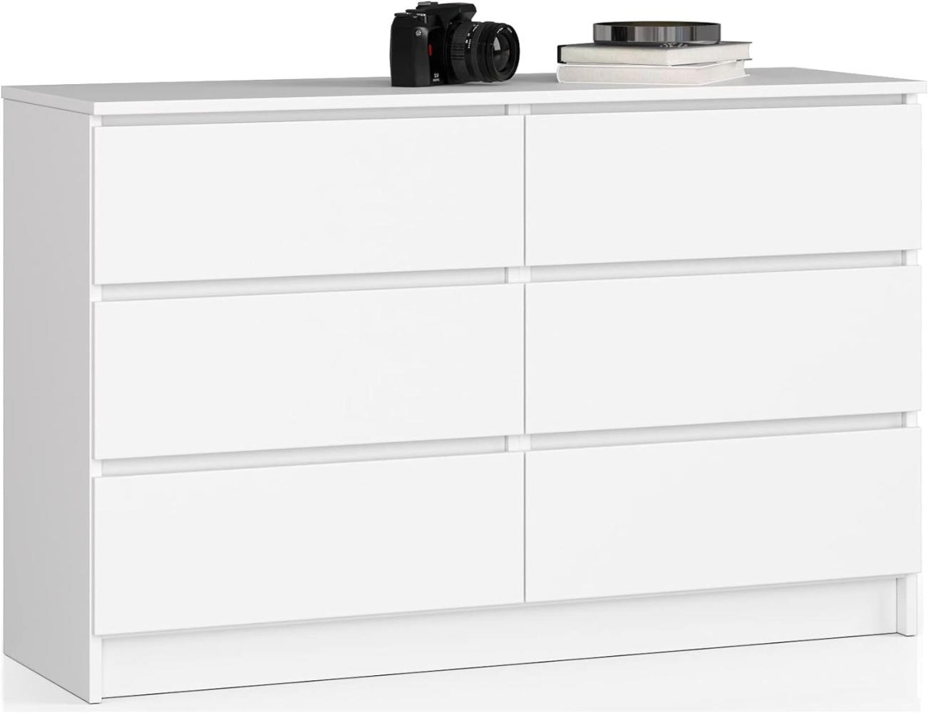 NORE Chest of drawers NORE Queen K120 balta Bild 1