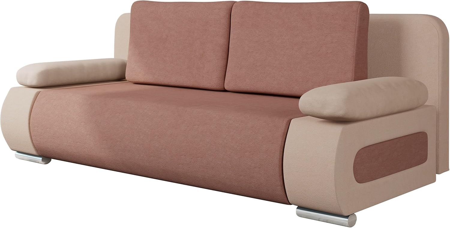 'Emma' Schlafsofa, Rosa / Rosa, 77 x 200 x 92 cm Bild 1