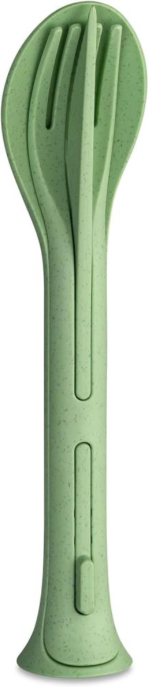 Koziol Besteck-Set 3-tlg. Klikk Pocket, To-Go-Besteck, Kunststoff, Nature Leaf Green, 4036703 Bild 1