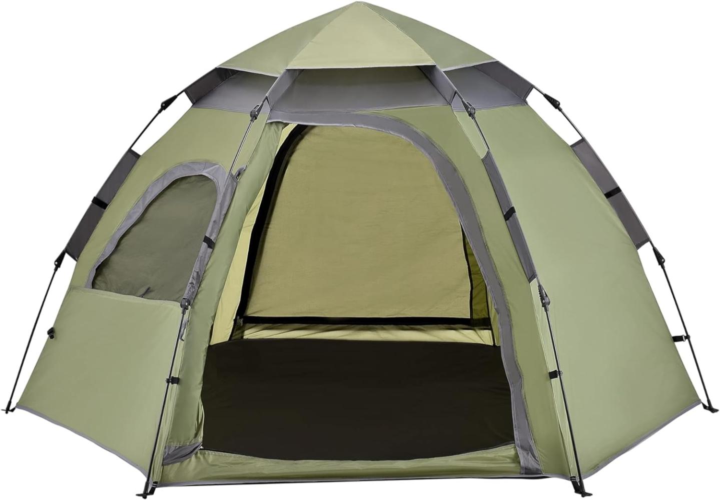 Campingzelt Nybro Pop Up Kuppelzelt 240x205x140cm Grün [pro. tec] Bild 1