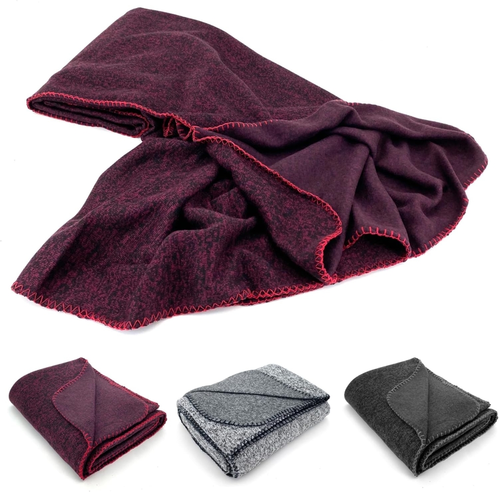 Wohndecke Strick Kuscheldecke Super Soft Fleece Sofadecke, heimtexland, Premium Qualität I meliert I 150x200 I Bild 1