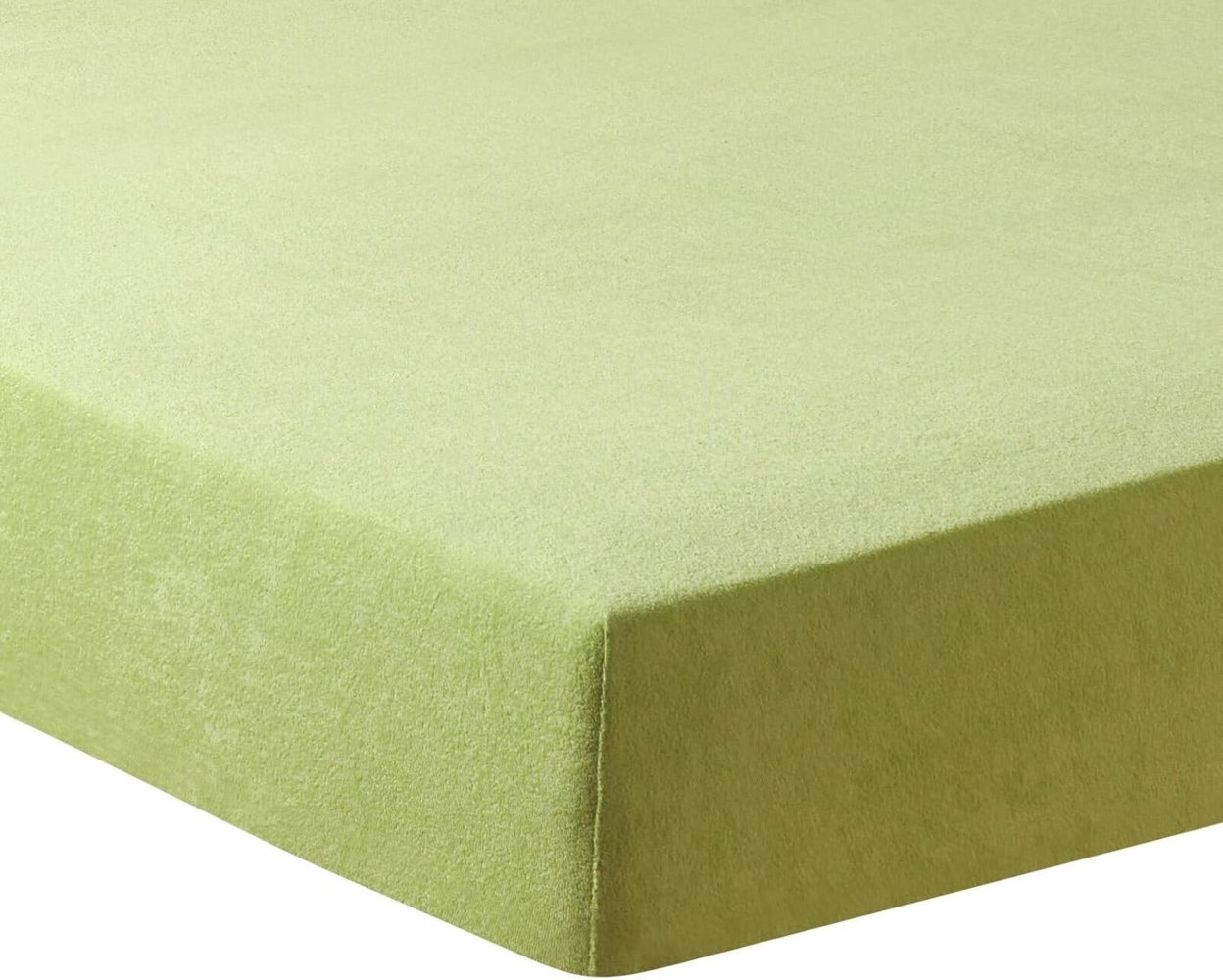 Traumschlaf Frottee Stretch Spannbettlaken, Lindgrün, 180x200 - 200x200 cm Bild 1
