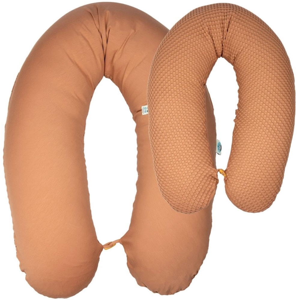 sei Design XXL Stillkissen ergonomisch 190x30, Schwangerschaftskissen Seitenschläferkissen Komfortkissen Erwachsene, Stillkissen-Bezug aus Jersey und Waffelstoff, Pregnancy Pillow Baby Bild 1