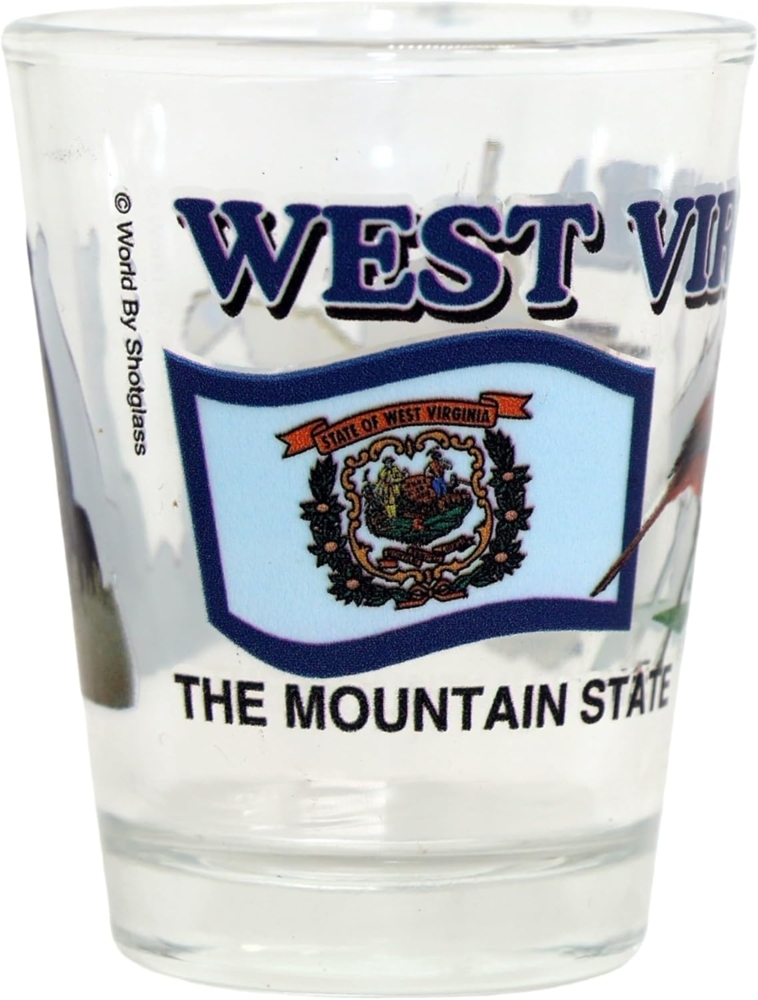 West Virginia The Mountain State All-American Collection Shot Glass by World By Shotglass Bild 1
