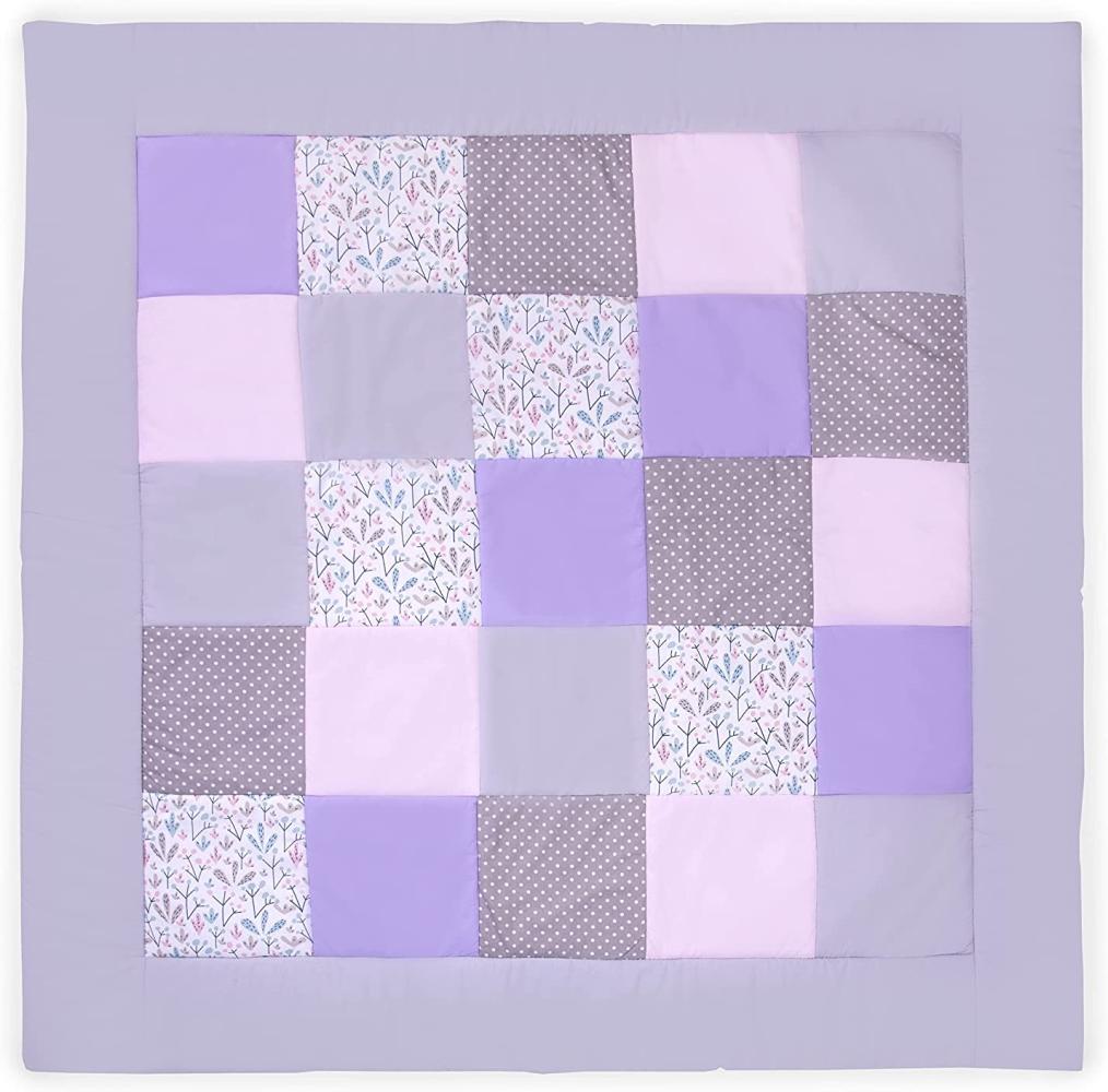 Amilian Krabbeldecke; Patchworkdecke; Krabbelmatte; Spieldecke; Laufgittereinlage; Matte; Decke; Kuscheldecke; Spielmatte als Geschenk für Baby, Kinder; Erstausstattung; Patchwork: M127 (125x125 cm) Bild 1