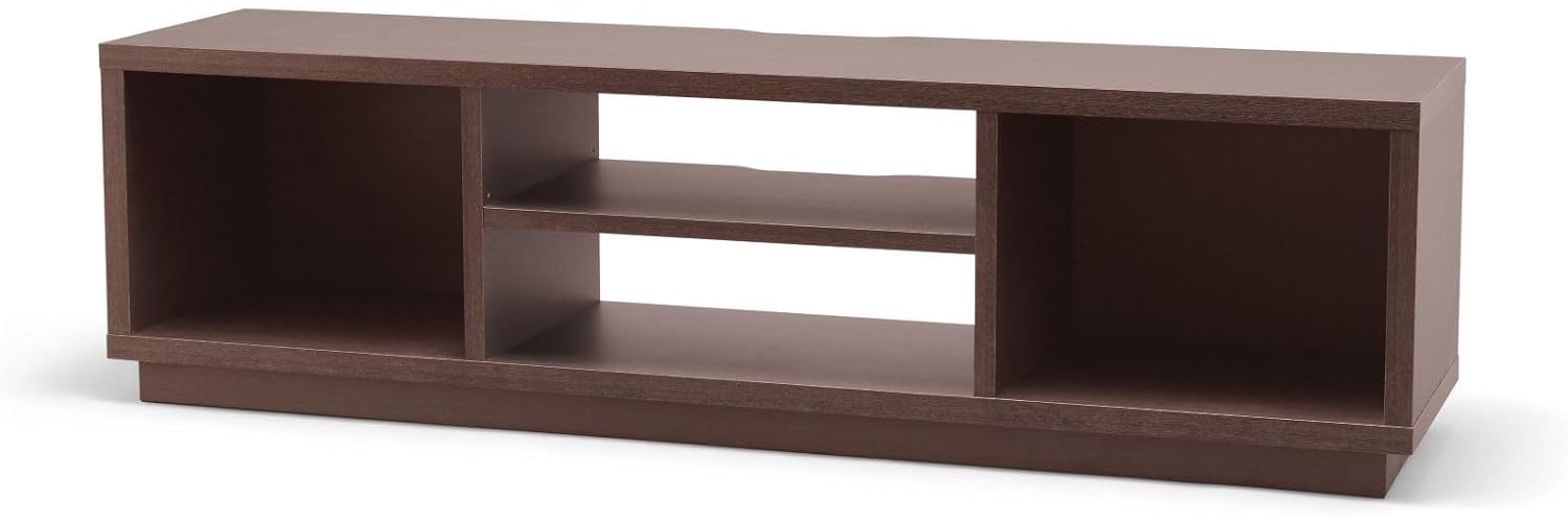 Iris Ohyama, TV-Ständer/TV-Schrank/TV-Holzständer/TV-Ständer mit offenen Regalen/TV-Ständer für 65-Zoll-Fernseher, Massivholz,DesignBüro, Wohnzimmer - TV Cabinet Standard - OTS-150S - Braun Bild 1