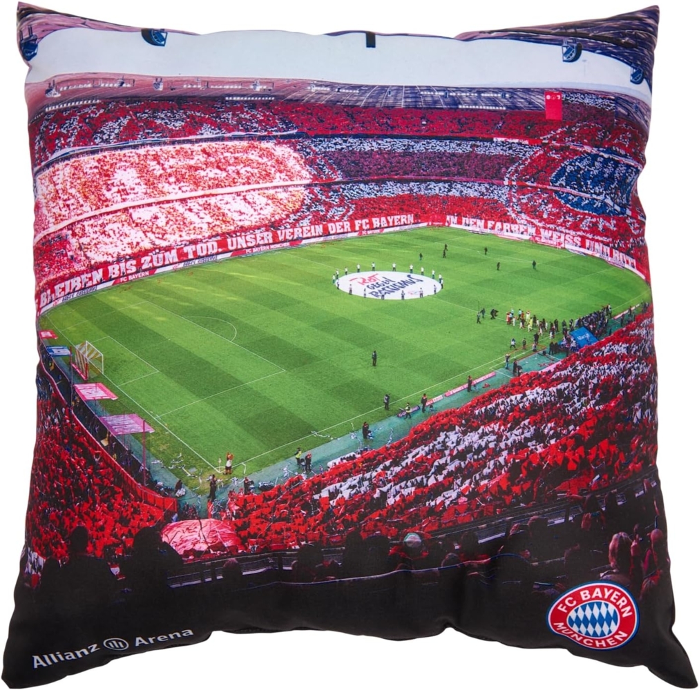 FC Bayern München Kissen Allianz Arena | ca. 40x40 cm | Wendemotiv Bild 1
