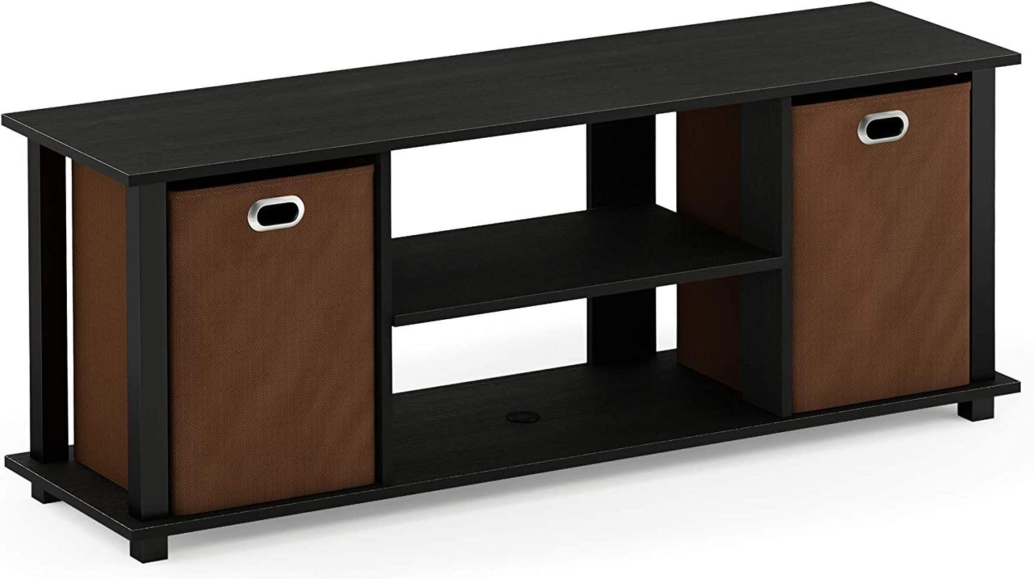 Furinno Econ TV Schrank/Entertainment Center mit 2 Einschüben, holz, Americano/Schwarz/Mittelbraun, 29. 72 x 105. 92 x 40. 13 cm Bild 1