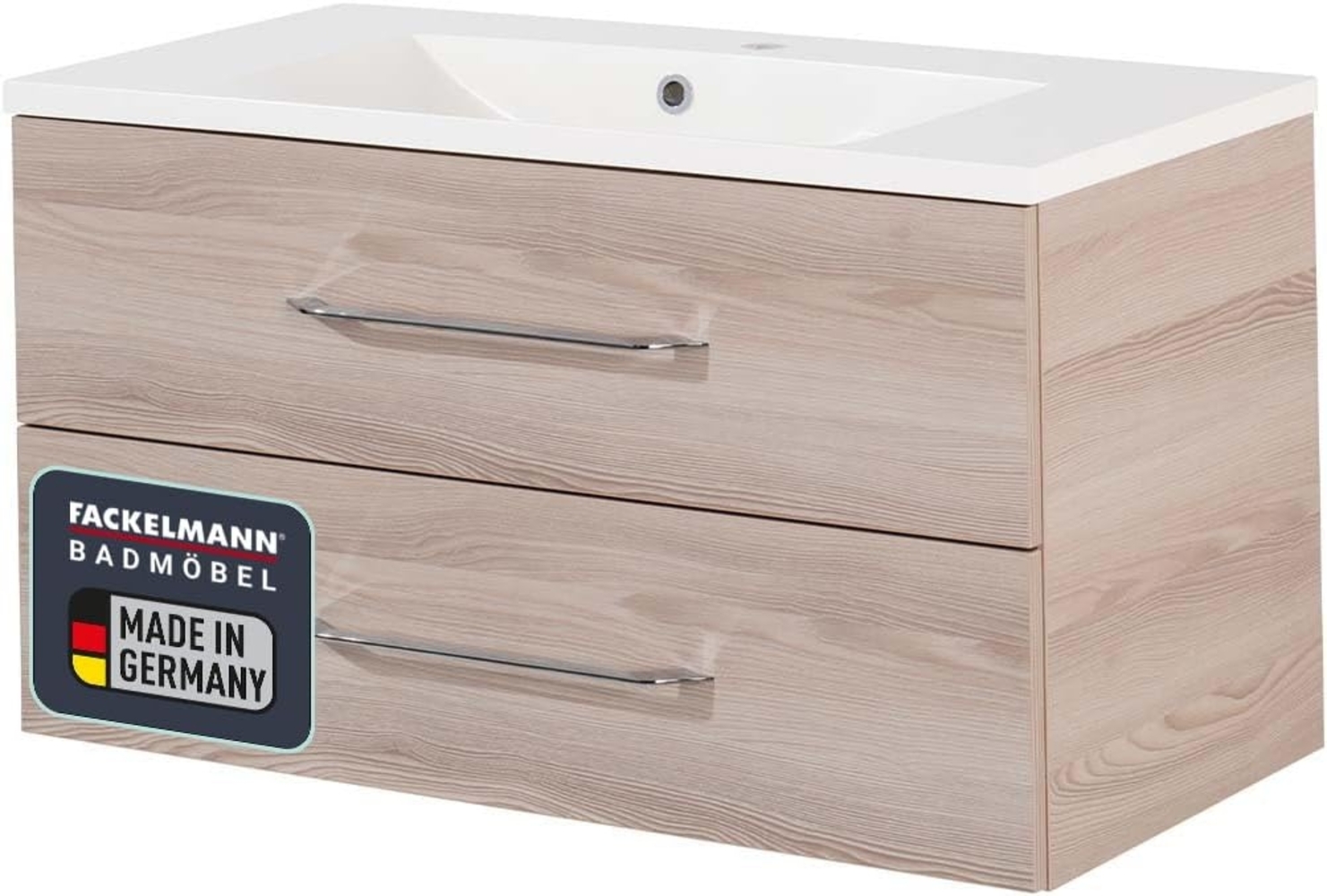 Fackelmann B.CLEVER Waschtisch Set Gussmarmor 90 cm, Braun hell Bild 1