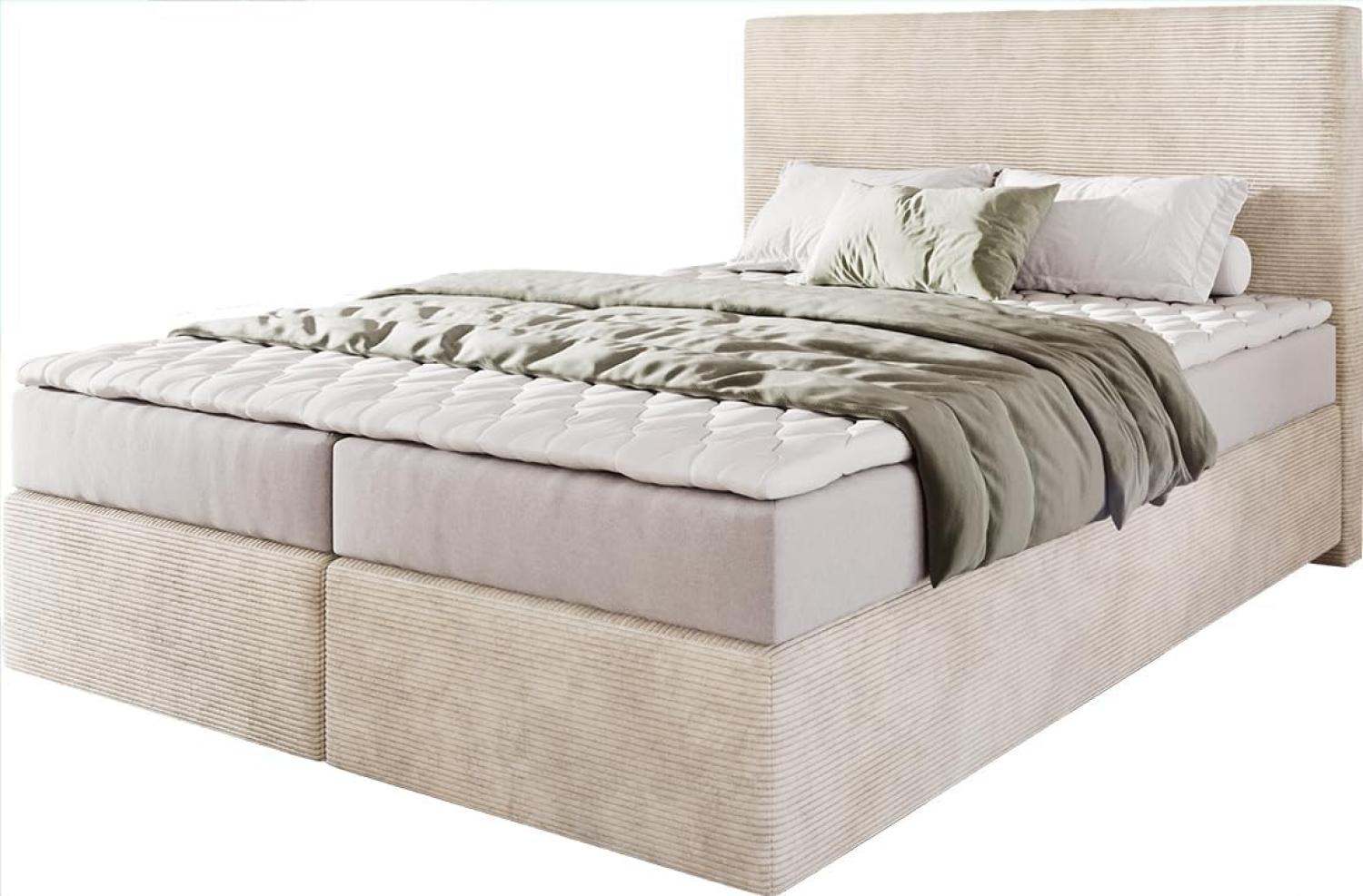 Boxspringbett Dream-Well mit Matratze und Topper Beige 140x200 Bild 1