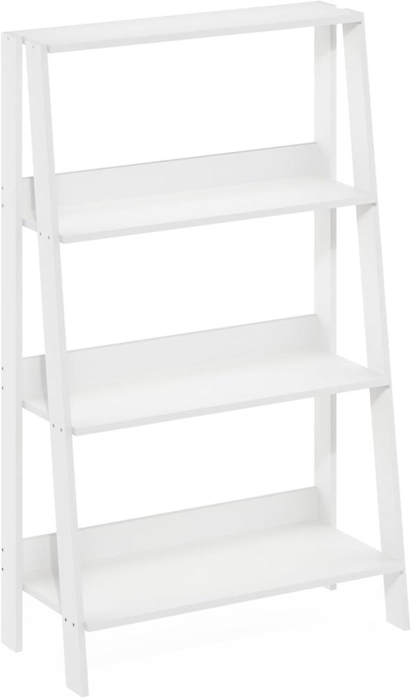 Furinno Ladder Leiter-Bücherregal, 4 Ebenen, Weiß Bild 1