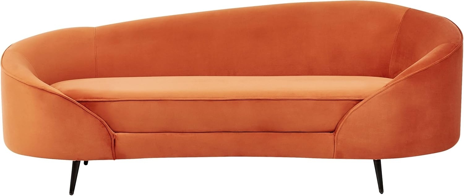 3 Sitzer Sofa SAVAR Orange Samtstoff Bild 1