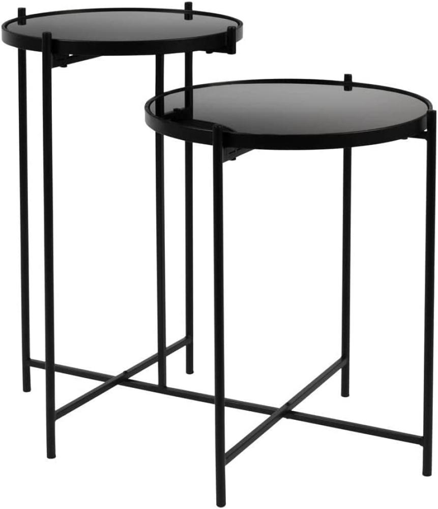 Beistelltisch 'Li '- schwarz / Glas Bild 1