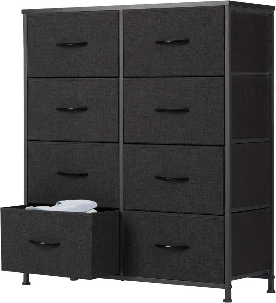 Sweetcrispy Kommode mit Stoff-Schubladen, Sideboard mit 8 Stoff-Schubladen, Schubladenschrank, Organisationsmöbel für Küche, Büro, Flur, TV-Schrank mit Schubladen Bild 1