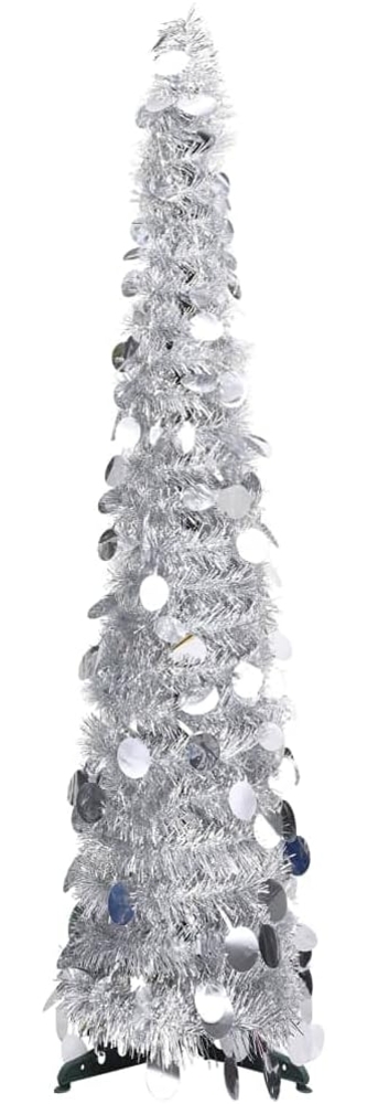 vidaXL Künstlicher Pop-Up-Weihnachtsbaum Silber 120 cm PET 320991 Bild 1