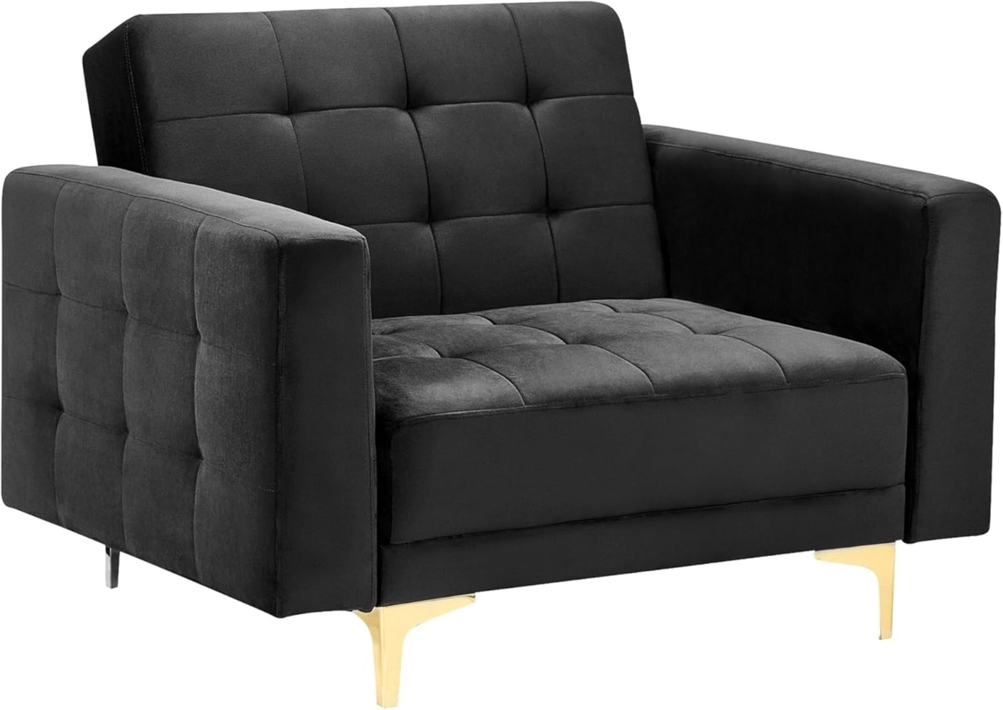 Sessel ABERDEEN Samtstoff Schwarz Bild 1